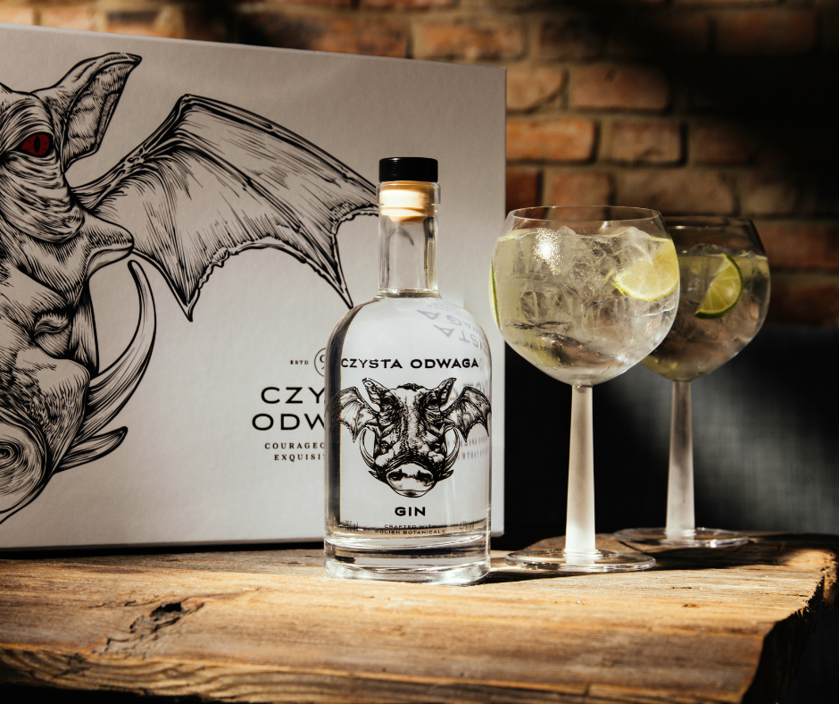 Gin z polskimi botanikami 700 ml + kieliszki – prezent, który łączy naturę i elegancję