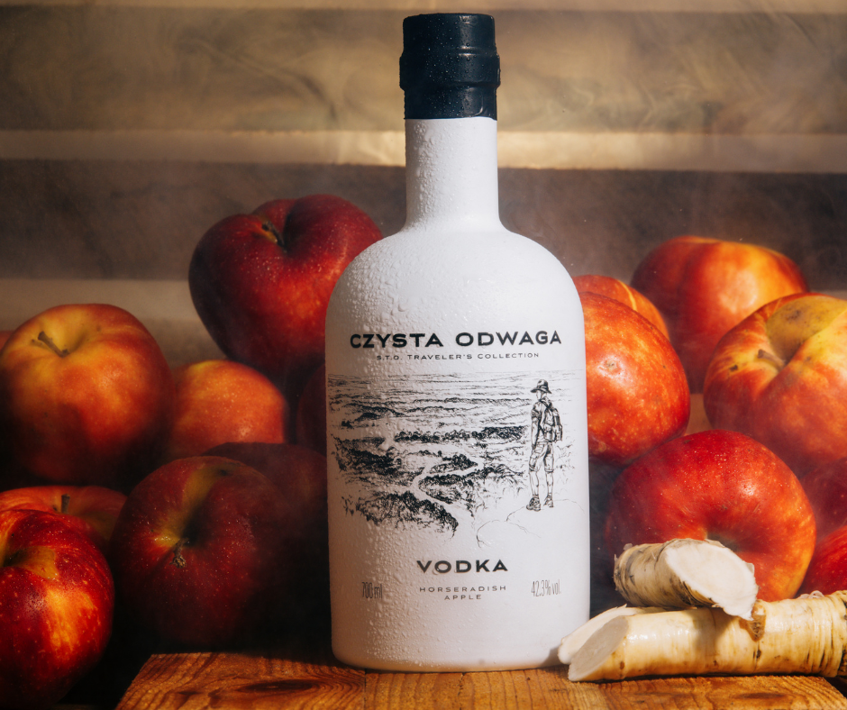 Czysta Odwaga chrzan i jabłko – polska wódka smakowa z Wielkopolski
