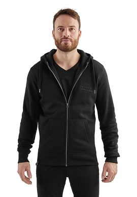 Czysta Odwaga Męska bluza rozpinana z kapturem czarna