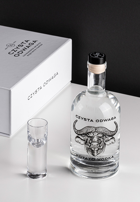 Zestaw 2 kieliszków do wódki Czysta Odwaga 30 ml